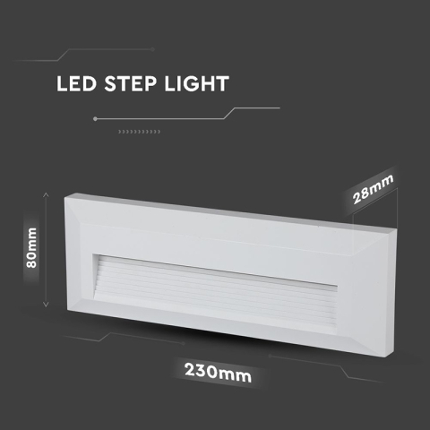 CORP ILUMINAT LED PENTRU SCARI 3W 4000K ALB NEUTRU - ALB [9]