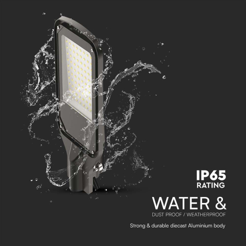 Lampa stradală LED 100W, 4000K, lumină neutră, negru, SKU-10210 [4]
