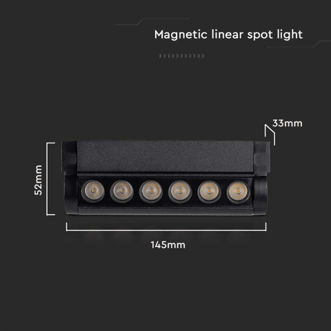 CORP LED MAGNETIC 5W 3000K - NEGRU [5]