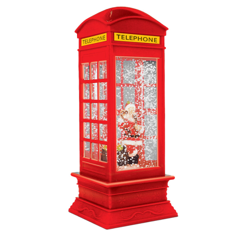 DECORATIUNE CRACIUN ILUMINAT MODEL CABINA TELEFONICA 105X105X260MM [1]