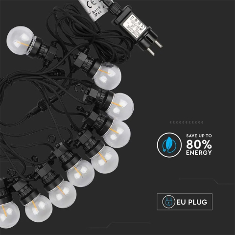 GHIRLANDA LED 5M 10 BECURI 0.4W / BEC 3000K [5]