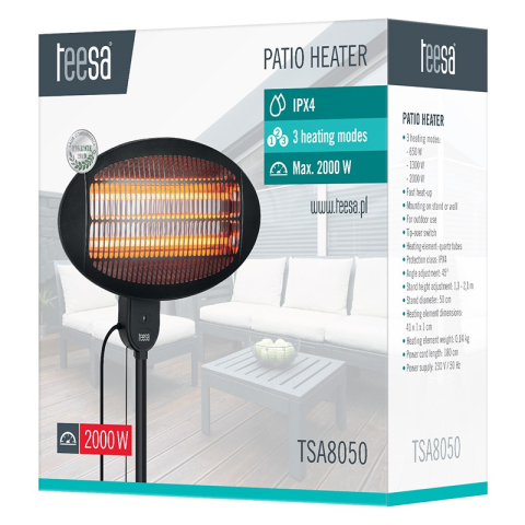 Incalzitor de terasa cu infrarosu Teesa Quartz IPX4 [3]