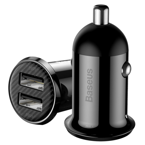 INCARCATOR AUTO 2XUSB 4.8A BASEUS - NEGRU [2]