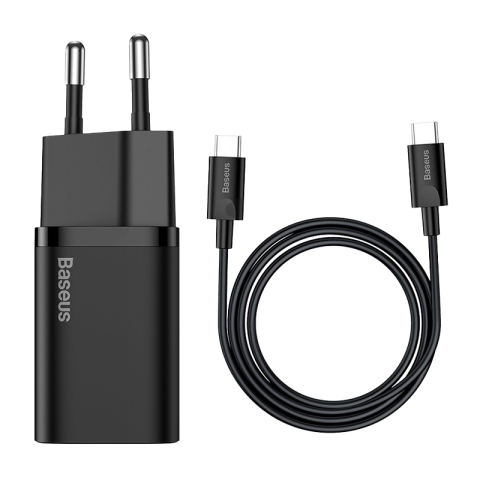 INCARCATOR RETEA USB-C FAST CHARGING PD 25W BASEUS - NEGRU [1]