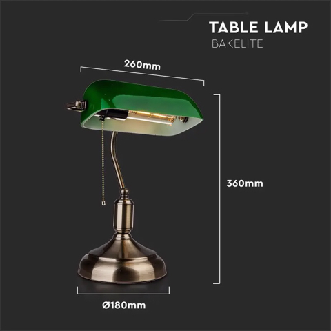 LAMPA BIROU SOCLU E27 CORP METAL SI STICLA - VERDE [3]