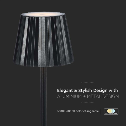 LAMPA LED 1.5W 3IN1 CU ACUMULATOR - NEGRU [5]