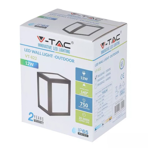 LAMPA LED 12W 3000K ALB CALD - NEGRU [3]