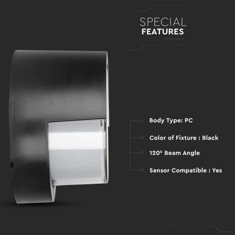 LAMPA LED 12W IP65 4000K ALB NEUTRU - NEGRU [6]