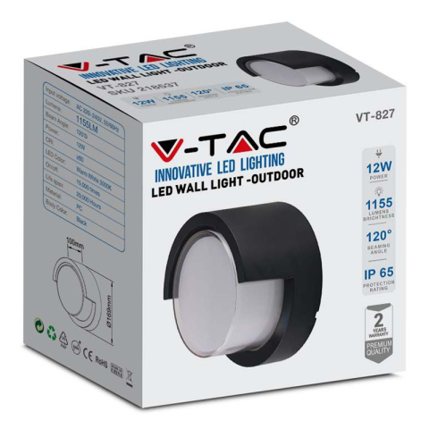 LAMPA LED 12W IP65 4000K ALB NEUTRU - NEGRU [4]