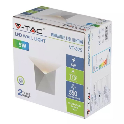 LAMPA LED 5W 3000K ALB CALD IP65 - ALB [4]