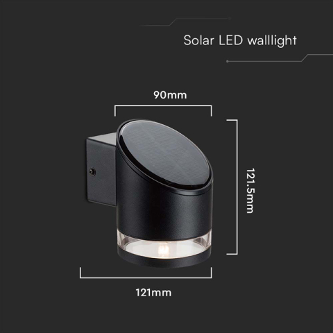 LAMPA LED CU INCARCARE SOLARA 1W IP54 3000K - NEGRU [3]