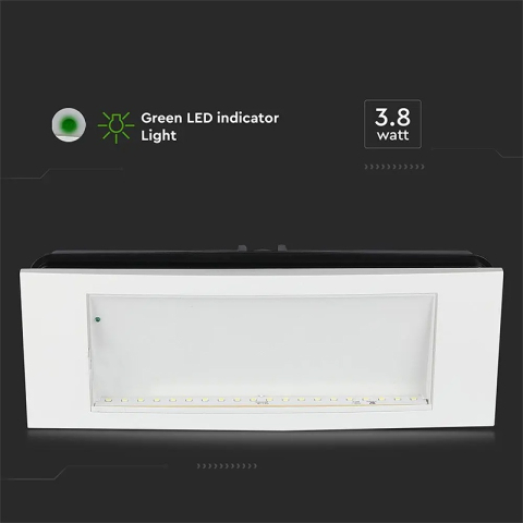 LAMPA LED IESIRE DE URGENTA 3.8W 6000K ALB RECE [8]