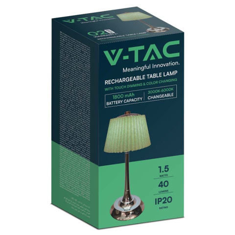 LAMPA LED MASA 1.5W 3IN1 DIMABIL - VERDE/CROM [3]