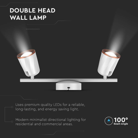 LAMPA LED MONTAJ PERETE 2X6W 4000K ALB NEUTRU - ALB [4]