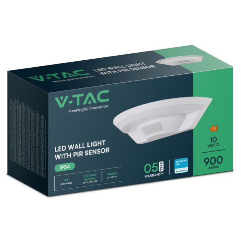 LAMPA PERETE LED 10W IP54 SENZOR DE MISCARE 3IN1 - ALB [8]