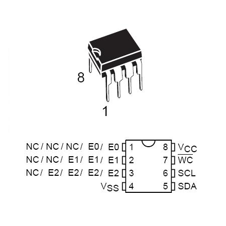 Circuite integrate - MEMORIE EEPROM IIC SERIAL BUS 1KBIT