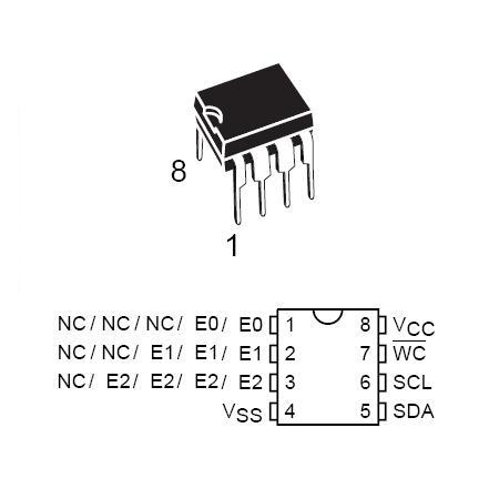 Circuite integrate - MEMORIE EEPROM IIC SERIAL BUS 2KBIT