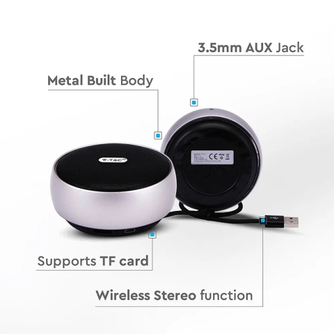 MINI BOXA BLUETOOTH PORTABILA 4W - GRI [3]