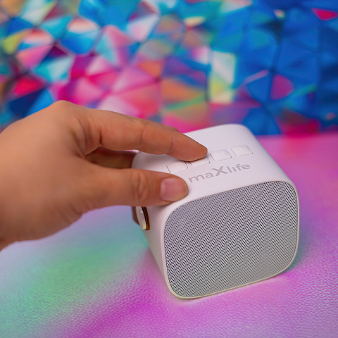 MINI BOXA KARAOKE CU MICROFON WIRELESS - ALB [5]