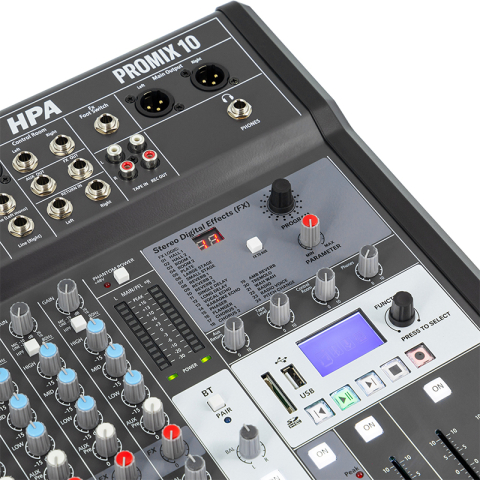 MIXER DIGITAL 10 CANALE 48V BT/USB/SD [5]