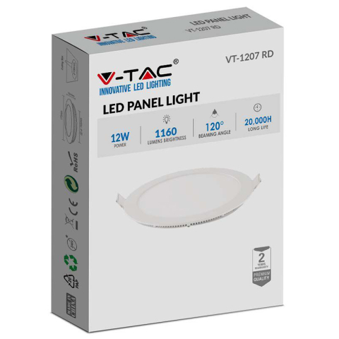 PANOU LED ROTUND INCORPORABIL 12W 4000K ALB NEUTRU [3]