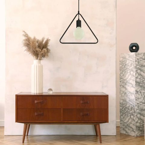 PENDUL TAVAN MAX E27 60W IP20 MODEL GEOMETRIC - NEGRU MAT [5]