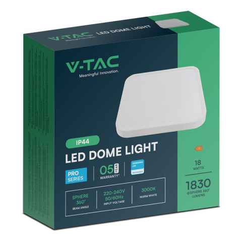 PLAFONIERA 18W IP44 4000K ALB NEUTRU - ALB [2]