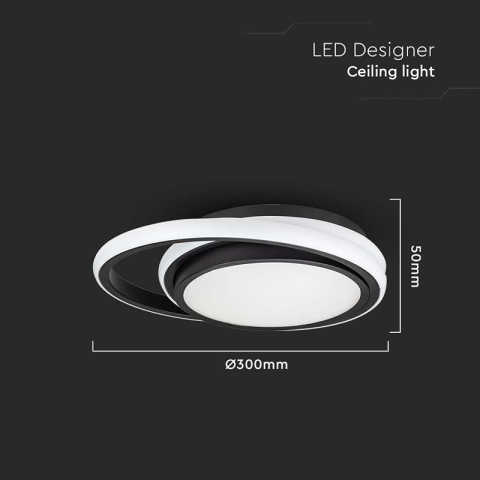 PLAFONIERA LED 24W 3IN1 - NEGRU [2]