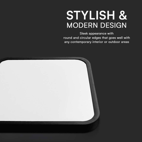 PLAFONIERA LED 24W 6500K IP44 - NEGRU [4]