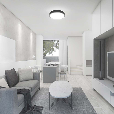PLAFONIERA LED 30W IP44 CU SENZOR 4000K ALB NEUTRU - NEGRU [11]