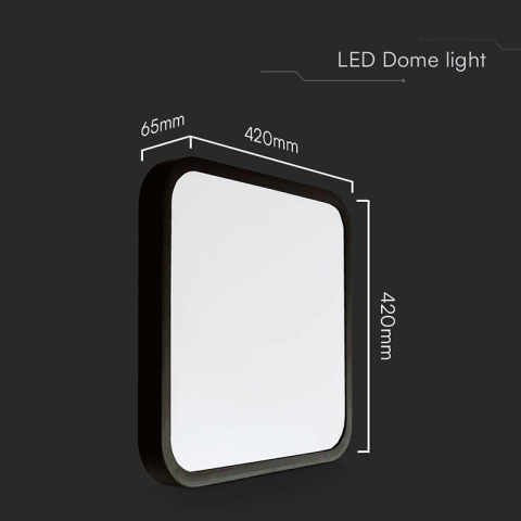 PLAFONIERA LED 48W IP44 4000K ALB NEUTRU - NEGRU [3]