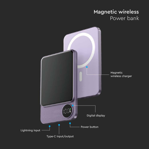 POWER BANK ULTRA SLIM 5000MAH WIRELESS FAST CHARGING [3]