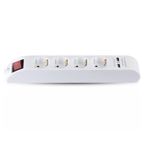 PRELUNGITOR 5 CAI CU INTRERUPATOR + 2USB 1.4M(3G1.5MM2) [2]