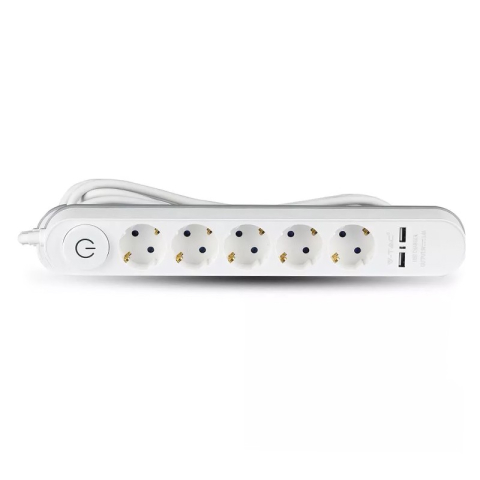 PRELUNGITOR 5 CAI CU INTRERUPATOR + 2USB 3M(3G1.5MM2) [3]