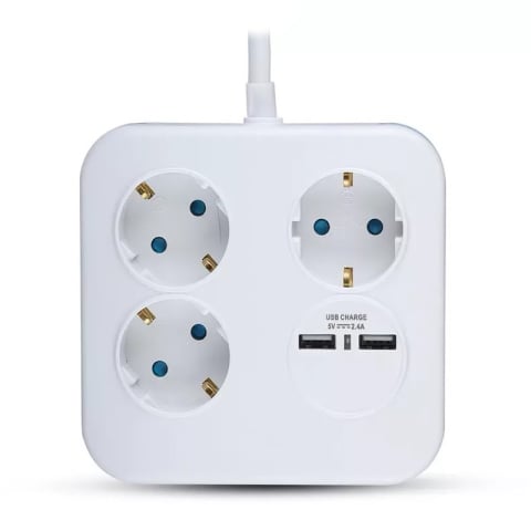 PRELUNGITOR CUBIC 3X1.5MM 1.4M 4 CAI 16A + 2 USB 2.1A [1]