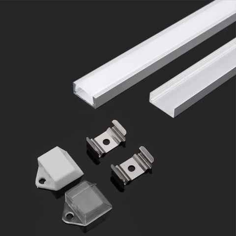 Profil Aluminiu pentru Bandă LED 2m 16x7mm Alb V-TAC SKU-3370 [4]