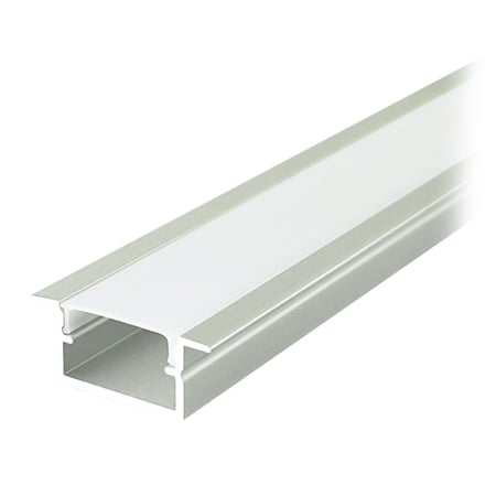 PROFIL ALUMINIU PENTRU BANDA LED 2M 17MM X 10MM - ARGINTIU