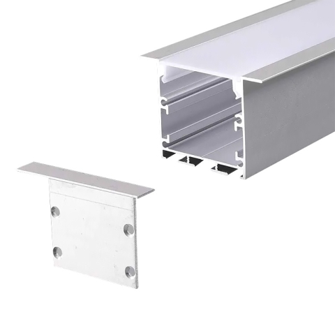 PROFIL ALUMINIU PENTRU BANDA LED 2M 50MM X 35MM ALB [1]
