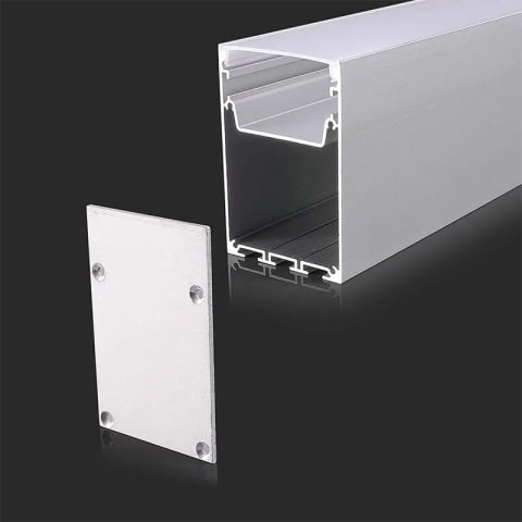 PROFIL ALUMINIU PENTRU BANDA LED 2M 50MM X 75MM ALB [2]