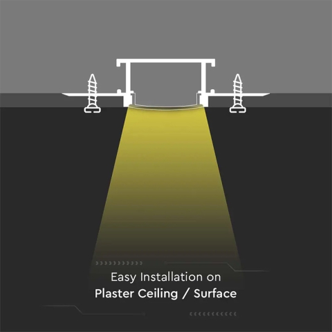 PROFIL ALUMINIU PENTRU BANDA LED INCASTRAT PENTRU RIGIPS 2M IP20 [5]