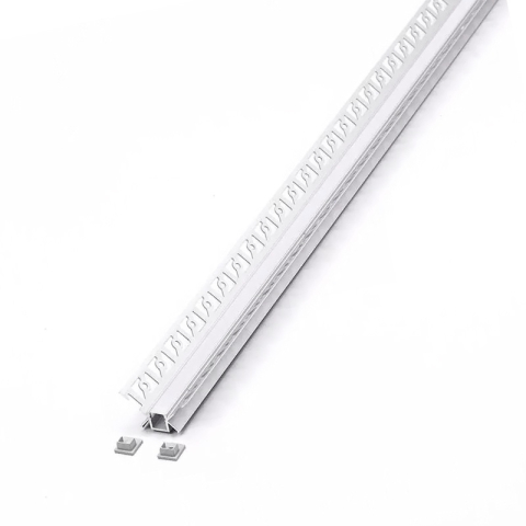 PROFIL ALUMINIU PENTRU BANDA LED MONTAJ RIGIPS COLT INTERIOR 2M MAT [2]