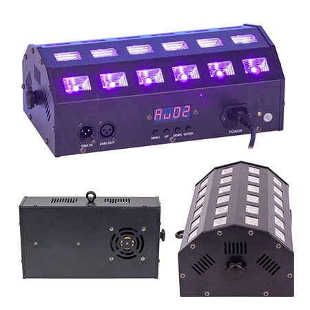 Lumini UV - PROIECTOR LED 2 IN 1 ALBE SI UV 24 X 3W CU DMX