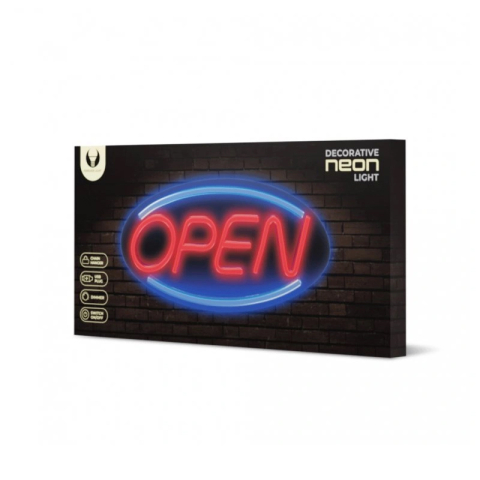 RECLAMA LUMINOASA NEON LED LUMINA ALBASTRA MODEL OPEN [2]