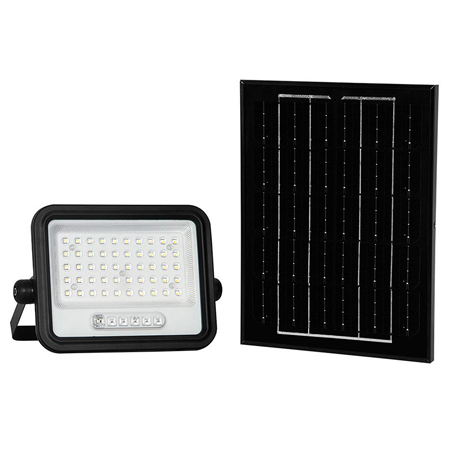 Fara Categorie - REFLECTOR CU INCARCARE SOLARA 100W 1200LM 7IN1 - NEGRU