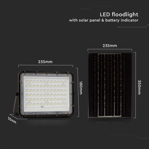 REFLECTOR CU INCARCARE SOLARA 15W 1200LM 4000K - NEGRU [9]