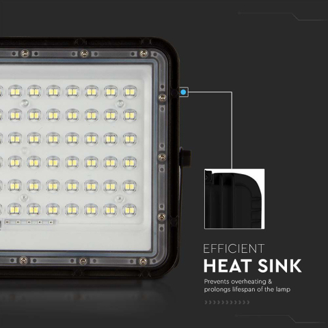 REFLECTOR CU INCARCARE SOLARA 15W 1200LM 6400K - NEGRU [13]