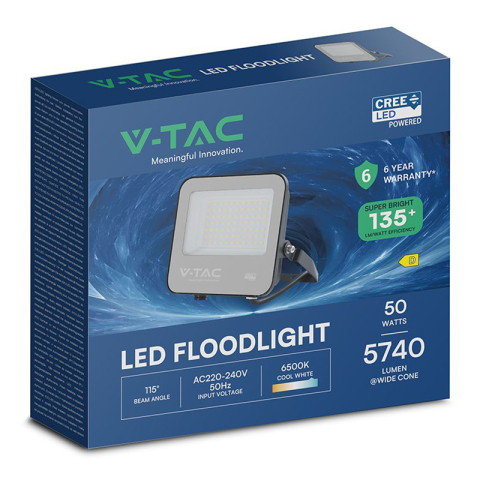 REFLECTOR LED 50W 135LM/W 6500K IP65 CABLU 1M CIP CREE - NEGRU/GRI [3]