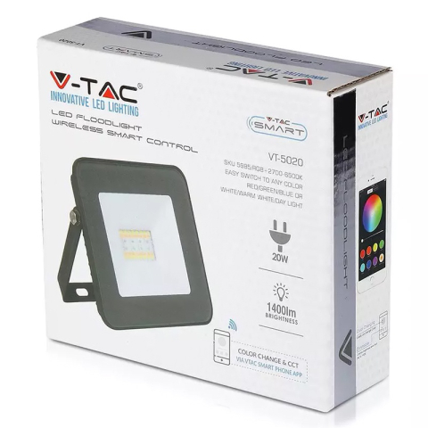 REFLECTOR LED SMART RGB + ALB 20W IP65 [6]