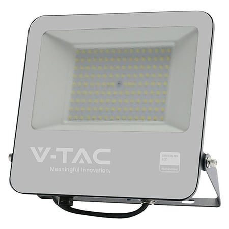 Reflectoare LED - REFLECTOR LED SMD 100W 6500K IP65 CABLU 1M CIP SAMSUNG - NEGRU/GRI