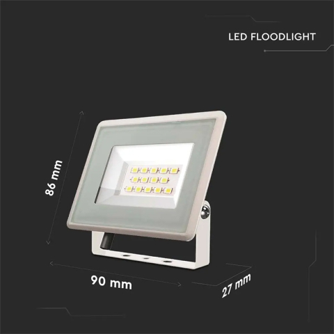 REFLECTOR LED SMD 10W 6400K IP65 - ALB [4]